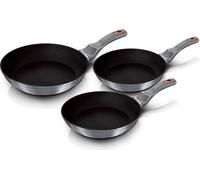 Berlinger Haus lot de 3 poeles en granit 20cm 24cm 28cm Moonlight BH6169