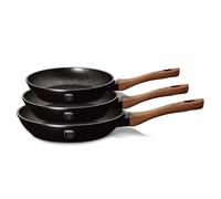 Berlinger Haus lot de 3 poeles en granit Ebony Rosewood 12573
