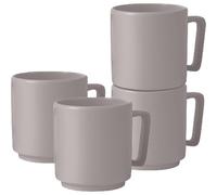 Berlinger Haus Lot de 4 tasses de 300 ml - Collection taupe - Qualité supérieure, élégante et pratique