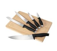 Berlinger Haus Lot de 6 couteaux avec planche à découper - Collection Matte Black - Élégants, de qualité supérieure et élégants