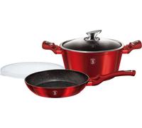 Berlinger Haus lot de pots 24 cm Metallic Burgundy Line BH6779