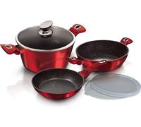 Berlinger Haus lot de pots 6 éléments 24cm Metallic Line Burgundy BH7046