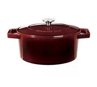 Berlinger Haus Metallic Line- Burgundy Edition Plat A Four, 24 Cm, En Fonte De Verre De 24 Cm, Acier Inoxydable Bh/6497 Burgundy 18/8