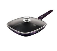 Berlinger Haus Poêle à griller - Revêtement en titane - 28 cm - Collection Purple Eclipse - Poignée ergonomique - Pour une cuisson sans graisse - Convient pour l'induction