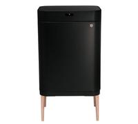 Berlinger Haus Poubelle avec ouverture capteur 60 l, en acier inoxydable, collection Black Rose, hygiénique et sans contact, design moderne