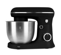 Berlinger Haus Robot de cuisine 1500 W Matte Black Collection 5 l acier inoxydable plastique 6 vitesses fonction pulsation affichage LED silencieux design moderne