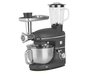 Berlinger Haus Robot de cuisine | Robot de cuisine multifonction 1500 W avec hachoir à viande et mélangeur | Anthracite | Bol en acier inoxydable de 5,5 l | Collection Anthracite