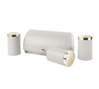 Berlinger Haus Sahara Collection Boîte à pain et lot de 4 bocaux de rangement - Solutions de rangement pour aliments, organisation de cuisine, durable et élégante
