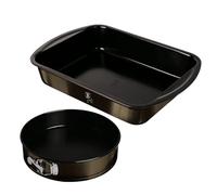 Berlinger Haus, Set de 2 Pièces moules à Patisserie, Collection Black Silver, revêtement antiadhésif Titan, Design élégant avec une couleur extérieure métallique, Facile à nettoyer, moules à gateaux