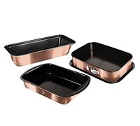 Berlinger Haus, Set de 3 Pièces de moules à Patisserie, Collection Rose Gold, revêtement antiadhésif Titan, Design élégant avec une couleur extérieure métallique, Facile à nettoyer, moules à gateaux