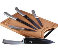 Jeu de 5 Couteaux de Cuisine Professionnel Acier inox, Chef, Planche à Découpe, Berlinger Haus, Moonlight, , Gris