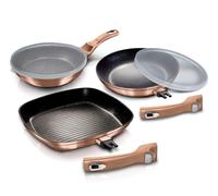 Ensemble de 5 poêles à frire avec poignée amovible, Metallic Line Rose Gold Edition
