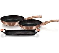 Berlinger Haus set de poeles en granit + plaque a frire Metallic Line Rose Gold BH1669