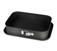 Berlinger Haus TitanPro Moule à charnière rectangulaire 2 en 1 - 39 x 27 cm - Anthracite - Anti-adhésif - Pour gâteaux, lasagnes, brownies