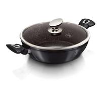 Berlinger Haus, Wok + couvercle, 30 cm, Collection Carbon Pro, 2 poignées latérales, Convient à tous les types de plaques de cuisson, sans PFOA, plomb, cadmium, Facile à nettoyer