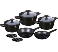 BERLINGERHAUS Batterie de cuisine antiadhésive 10 pièces Collection Monaco BH-7081