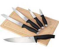 BERLINGERHAUS Ensemble de couteaux avec planche à découper 6 pcs. Matte Black Collection BH-2964