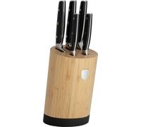 BERLINGERHAUS Ensemble de couteaux avec support BAMBUS 6 pcs. Black Silver Collection BH-3136