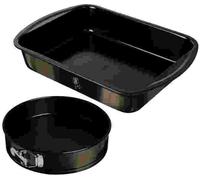 BERLINGERHAUS Ensemble de moules à pâtisserie avec surface anti-adhésive en titane 2 pièces Shiny Black Edition LP-KL-119P
