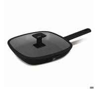 BERLINGERHAUS Poêle à griller avec couvercle 28 cm Noir mat Collection BH-8184