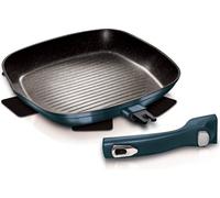 BERLINGERHAUS Poêle à griller avec surface en marbre et poignée amovible 28 cm Aquamarin Edition BH-7151
