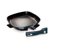 BERLINGERHAUS Poêle à griller avec surface en marbre et poignée amovible 28 cm Aquamarine Edition BH-7151