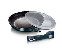 Berlinger Haus Poêle avec poignée amovible 24 cm Metallic Line Aquamarine Edition | Moderne et pratique