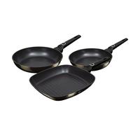 BERLINGERHAUS Poêle avec surface en titane set de 3 pièces Primal Gloss Collection grill