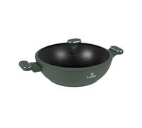 BERLINGERHAUS Poêle wok avec couvercle et surface en titane 30 cm Vert mat Collection BH-8160