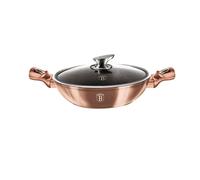 BERLINGERHAUS Poêle WOK avec surface en marbre 30 cm Rosegold Metallic Line BH-7100