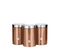 BERLINGERHAUS Récipients alimentaires, lot de 3, or rose Metallic Line BH-6720