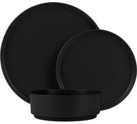 BERLINGERHAUS Set d'assiettes à manger Matte Black Collection 18 pcs