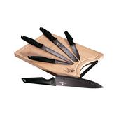 BERLINGERHAUS Set de couteaux + planche à découper 6 pcs Black Silver Collection