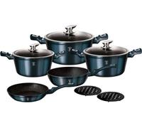 BERLINGERHAUS Set de vaisselle avec surface en marbre 10 pcs Aquamarine Metallic Line BH-1884