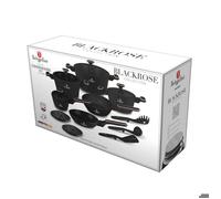 BERLINGERHAUS Set de vaisselle avec surface en titane 15 pcs Black Rose Collection BH-8363
