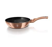 BerlingerHaus Poêle Wok Rosegold BH-1512 - Cuivre 28 cm, revêtement marbre, induction