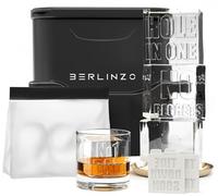 Berlinzo Machine à glaçons transparents de qualité supérieure - Grands glaçons transparents de 5,3 cm pour whisky, cocktails et bourbon - Nouveau moule à glaçons facile à enlever - Comprend un sac de