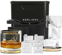 Berlinzo Machine à glaçons transparents de qualité supérieure - Grands glaçons transparents de 5,3 cm pour whisky, cocktails et bourbon - Nouveau moule à glaçons facile à enlever - Comprend un sac de