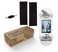 BERLION Finger Skate professionnel en bois Pro, mini skateboard Fingerboard, ponçage et roues, Finger Toys anti-stress