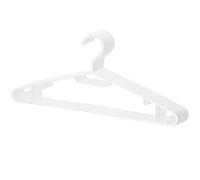 Berlona Cintres | 10 pièces | Cintre en Plastique avec Crochets latéraux | Cintre Peu encombrant, léger et Fonctionnel | 41 cm x 18,5 cm | pour Robes, Chemises, Pull-Overs, Vestes, Pantalons | Blanc
