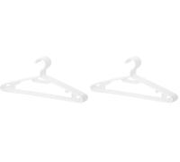 BERLONA Cintres | 10 Pièces | Cintre en Plastique avec Crochets Latéraux | Gain De Place, Léger Et Fonctionnel | 41 cm x 18,5 cm | pour Pantalons Légers, Robes, Chemises, Jupes, T-Shirts | Blanc