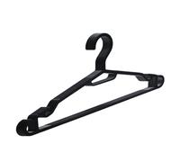 BERLONA Cintres | 10 Pièces | Cintres en Plastique Gain De Place, Ultraplats & Antidérapants | pour Chemises, Robes, Tops, T-Shirts & Ceintures | 41 x 18,5 cm | Noir