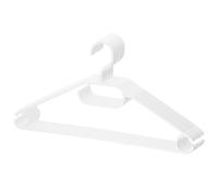 Berlona Cintres - 10 pièces - Plastique antidérapant - Crochets pivotant à 360° - peu encombrants, légers et fonctionnels - 41 cm x 21 cm -pour manteaux, robes, chemises - blanc
