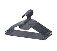 BERLONA Cintres | 20 Pièces | Cintre en Plastique Antidérapant | Crochet Pivotant À 360° | Cintre Gain De Place, Léger Et Fonctionnel | 41 cm x 21 cm | pour Pantalons, Robes, Chemises | Noir