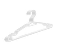 BERLONA Cintres | 20 Pièces | Cintres en Plastique Gain De Place, Ultraplats & Antidérapants | pour Chemises, Robes, Tops, T-Shirts & Ceintures | 41 x 18,5 cm | Blanc