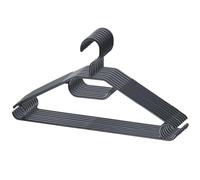 Berlona Cintres avec Crochet Rotatif à 360° | Lot de 10 Cintres Antidérapants en Plastique | Design Peu Encombrant Fabriqué en Europe | Idéal pour Manteaux Légers, Pulls, Chemises et Cravates | Noir