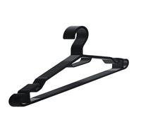 Berlona Cintres Noirs, Lot de 20 - Cintres en Plastique Peu Encombrants, Ultraplats et Antidérapants - pour Chemises, Robes, Tops, T-Shirts et Ceintures - 41 x 18,5 cm, Noir