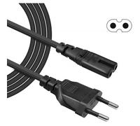 BERLS 5Ft(1.5m) 2 Prong Pole AC Power Cable d'alimentation 2 Broches C7 Cordon d'alimentation pour TV, PC, PS, Xbox