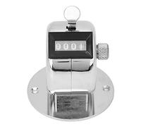 BERM Compteur de Comptage Manuel 0-9999, Outil de Comptage Portable à 4 Chiffres en Argent, avec Base, pour Statistiques de Données, Participation à Conférence