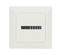 BERM Compteur Horaire Mécanique Compteur Horaire 220V Compteur Horaire Jauge Professionnel Électronique Industrielle Minuterie 72x72mm Blanc 220VAC